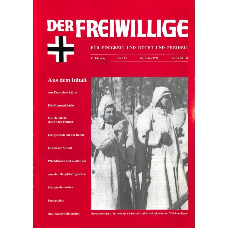 2007196	 No. 	12-1997	 DER FREIWILLIGE - Waffen-SS veteran magazine - 	