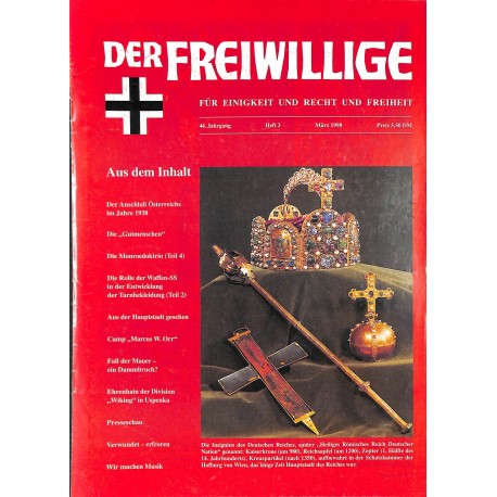 2007199	 No. 	3-1998	 DER FREIWILLIGE - Waffen-SS veteran magazine - 	