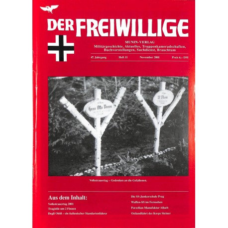 2007221	 No. 	11-2001	 DER FREIWILLIGE - Waffen-SS veteran magazine - 	