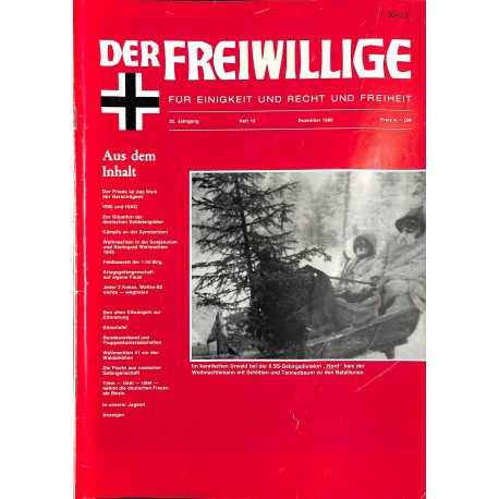 m2007/113	 No. 	12-1986	 DER FREIWILLIGE - Waffen-SS veteran magazine - 