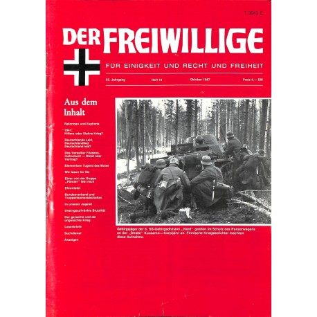 m2007/117	 No. 	10-1987	 DER FREIWILLIGE - Waffen-SS veteran magazine - 	