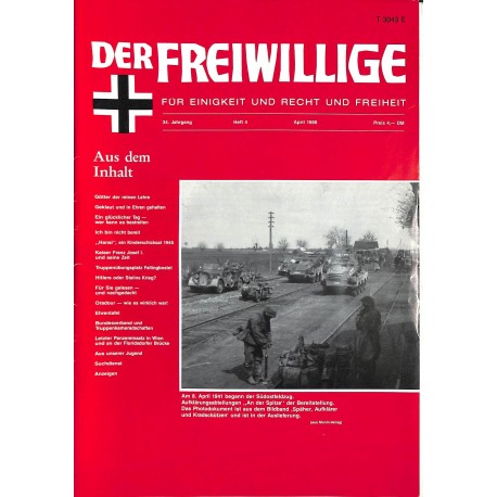 m2007/123	 No. 	4-1988	 DER FREIWILLIGE - Waffen-SS veteran magazine - 