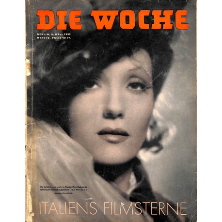 2608	 DIE WOCHE	-No.	10-1939		 WWII magazine - 	movies, war grave in France WWI	