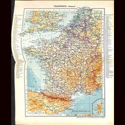 1728	 map/print	-	FRANCE	 printed: 1954,