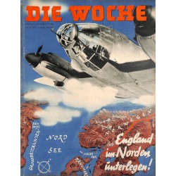 2660	 DIE WOCHE	-No.	17-1940		 WWII magazine - 	Luftwaffe Britain , Norway	, 28 pages,	,german illustrated magazine, many photos