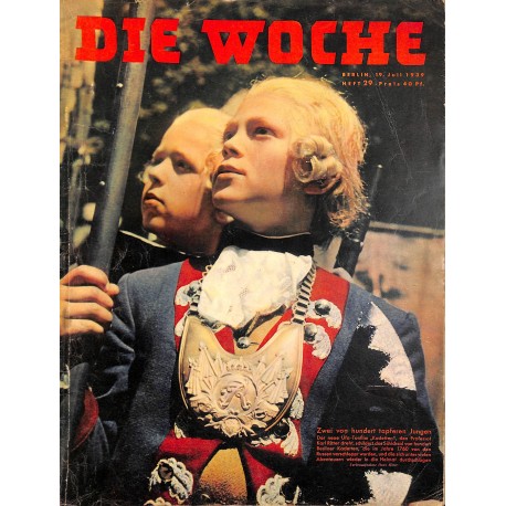 2687	 DIE WOCHE	-No.	29-1939		 WWII magazine - 	sports	, 42 pages,	,german illustrated magazine, many photos	