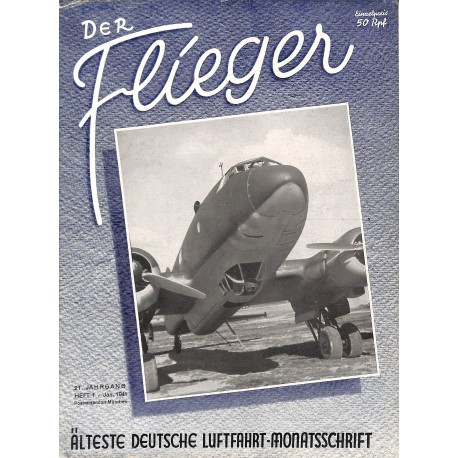 2740	 DER FLIEGER	-No.	1-1942	-	WWII german aviation magazine 	 content:	(No. on cover shows 1-1941, but it is in fact 1-1942 