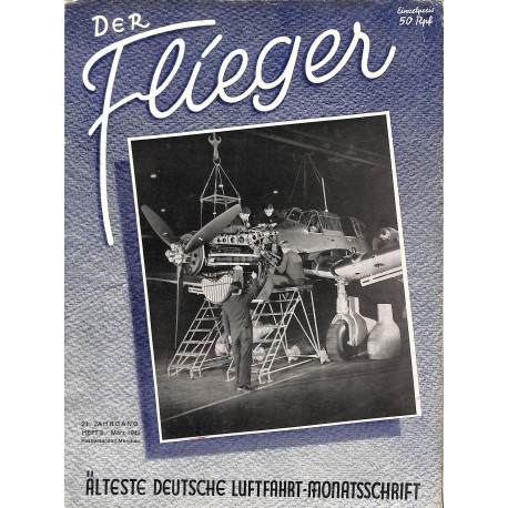 2741	 DER FLIEGER	-No.	3-1942	-	WWII german aviation magazine 	 content:	Bücker Bestmann Italy Sabiha Gökcen 	