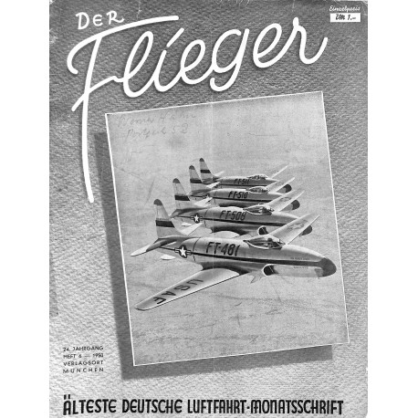 2757	 DER FLIEGER	-No.	6-1950	-	WWII german aviation magazine 	 content:	airplanes, technic, advertisments	