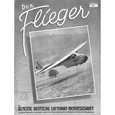 2770	 DER FLIEGER	-No.	10-1951	-	WWII german aviation magazine 	 content:	airplanes, technic, advertisments	