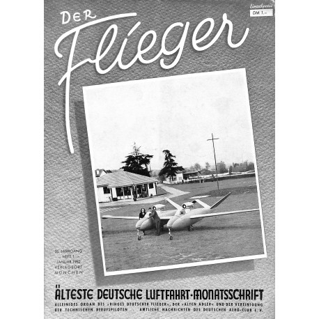 2773	 DER FLIEGER	-No.	1-1952	-	WWII german aviation magazine 	 content:	airplanes, technic, advertisments	