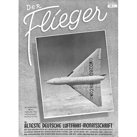 2774	 DER FLIEGER	-No.	2-1952	-	WWII german aviation magazine 	 content:	airplanes, technic, advertisments	