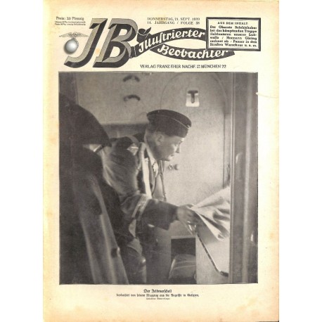 3953	 VARIANT COVER ILLUSTRIERTER BEOBACHTER 	 WWII No. 	38-1939	-	September 21	