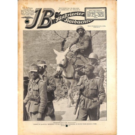 4121	 ILLUSTRIERTER BEOBACHTER 	 Waffen-SS Greece WWII No. 	21-1941	-	May 22	