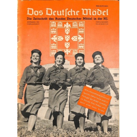 4583	 DAS DEUTSCHE MÄDEL	 No. 	2-1941 Februar			 BDM magazine The German Maiden/ Das Deutsche Mädel	