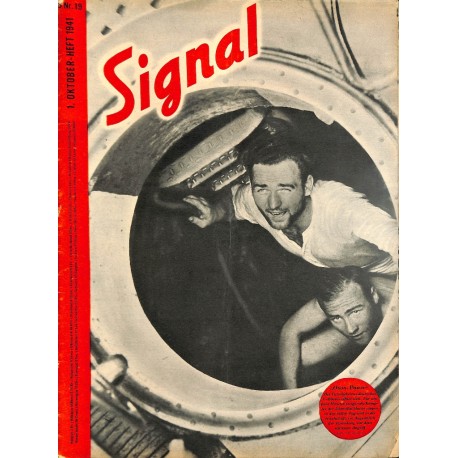 5327	 SIGNAL	-No.	D	19-1941	 SIGNAL German issue - illustrated german magazine	U-Boot submarine Helgoland Russia 