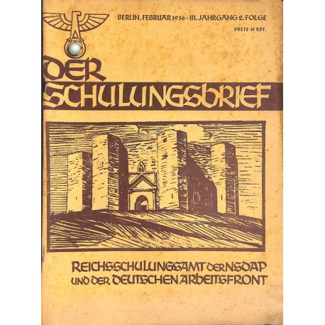 6404 DER SCHULUNGSBRIEF  No. 2	-1936	-	3rd year, February	Vorkämpfer der Nationalwirtschaft, Horst Wessel