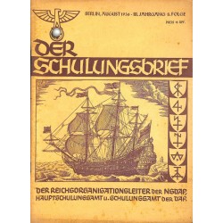 6410	 DER SCHULUNGSBRIEF	 No. 8	-1936	-	3rd year,August	Ein Kämpfer um deutsche Palmen, Etndecker um der Ehre willen