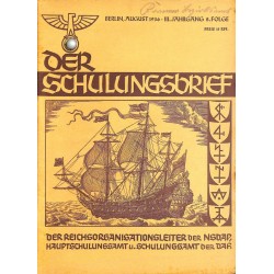 6411	 DER SCHULUNGSBRIEF	 No. 8	-1936	-	3rd year,August	Ein Kämpfer um deutsche Palmen, Etndecker um der Ehre willen