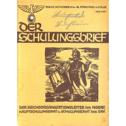 6416	 DER SCHULUNGSBRIEF	 No. 11	-1936	-	3rd year, November	Ein Lehrer unserer Zeit, Totenehrung