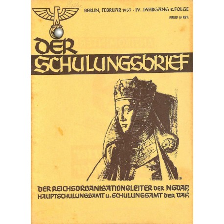 6423	 DER SCHULUNGSBRIEF	 No. 2	-1937	-	4th year, February	Krone und Schleier