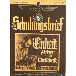 6456	 DER SCHULUNGSBRIEF	 No. 5	-1938	-	5th year, May	Einheit: Arbeit und Wirtschaft: Die Aufgaben der Deutschen Arbeitsfront