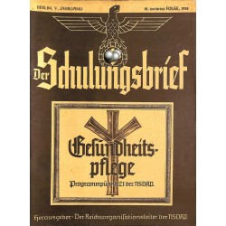 6479	 DER SCHULUNGSBRIEF	 No. 	12	-1938	-	5th year December	Gesundheitspflege Programmpunkt 21 der NSDAP