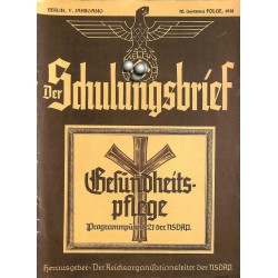 6480	 DER SCHULUNGSBRIEF	 No. 	12	-1938	-	5th year December	Gesundheitspflege Programmpunkt 21 der NSDAP