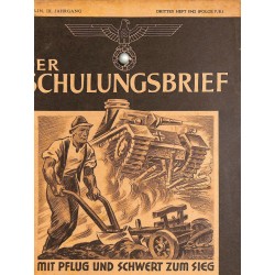 6551	 DER SCHULUNGSBRIEF	 No. 	7/8	-1942	-	9th year	Mit Pflug und Schwert zum Sieg			