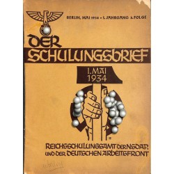 6557	 DER SCHULUNGSBRIEF	 No. 	3	-1934	-	1st year, May	1.Mai 1934, Soldaten, Erbkunde und Rasse