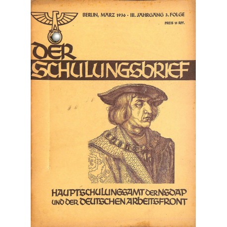 6567	 DER SCHULUNGSBRIEF	 No. 	No. 3	-1936	-	3rd year, March	Waffendienst als Ehrenpflicht